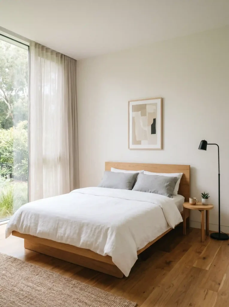 Minimalist bedroom layout planner design.