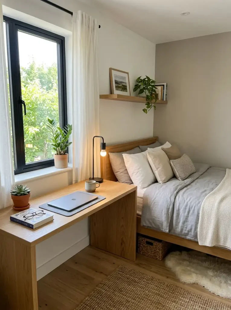 Small Bedroom Nightstand Ideas with desk nightstand combo