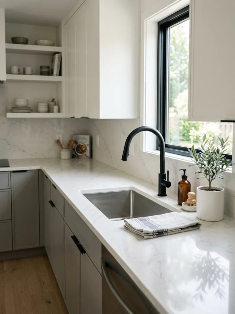 Modern black fixture Kitchen Sink Ideas design