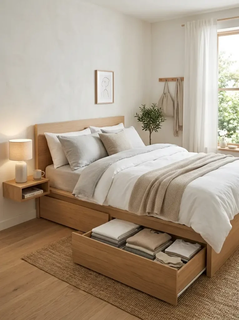 Storage bed with drawers for Small Bedroom Storage Ideas