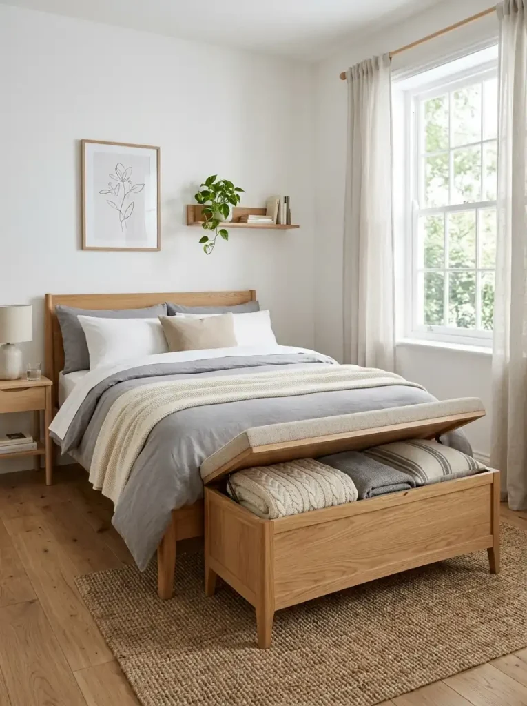 Storage bench for Small Bedroom Storage Ideas