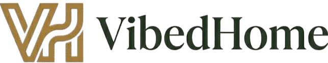 VibedHome logo – premium home decor brand for room, bathroom and kitchen inspiration