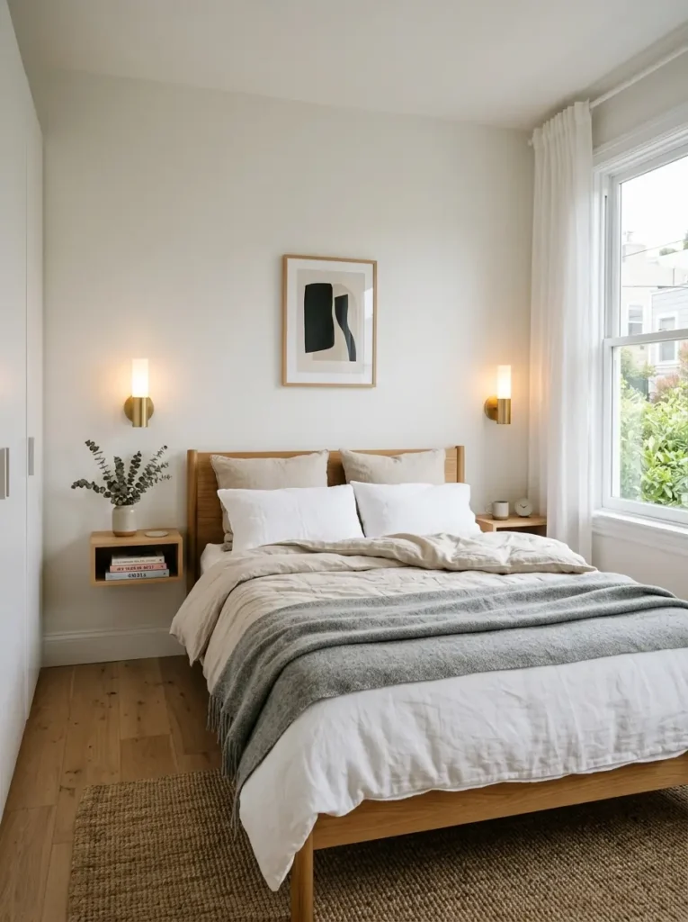 Wall lighting for Small Bedroom Storage Ideas