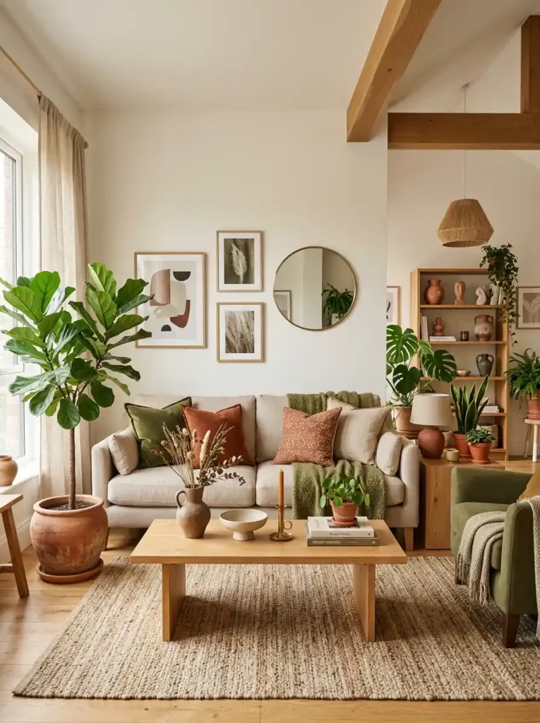 Earthy Vibrancy Colors in nature-inspired warm home decor